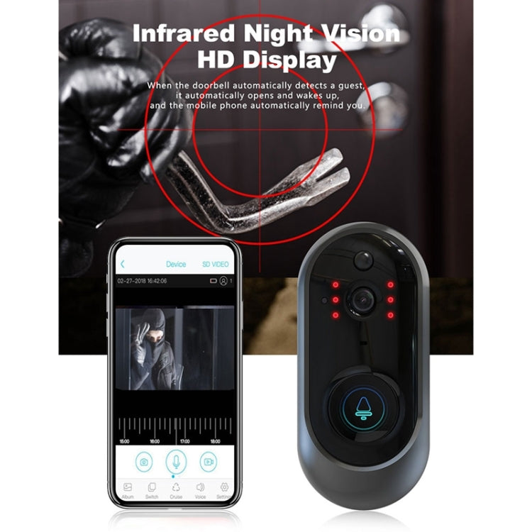 M108 720P 6400mAh Smart WIFI Video Visual Doorbell,Support Phone Remote Monitoring & Real-time Voice Intercom, M108 M108 720P 6400mAh Smart WIFI Video Visual Doorbell,Support Phone Remote Monitoring & Real-time Voice Intercom, M108